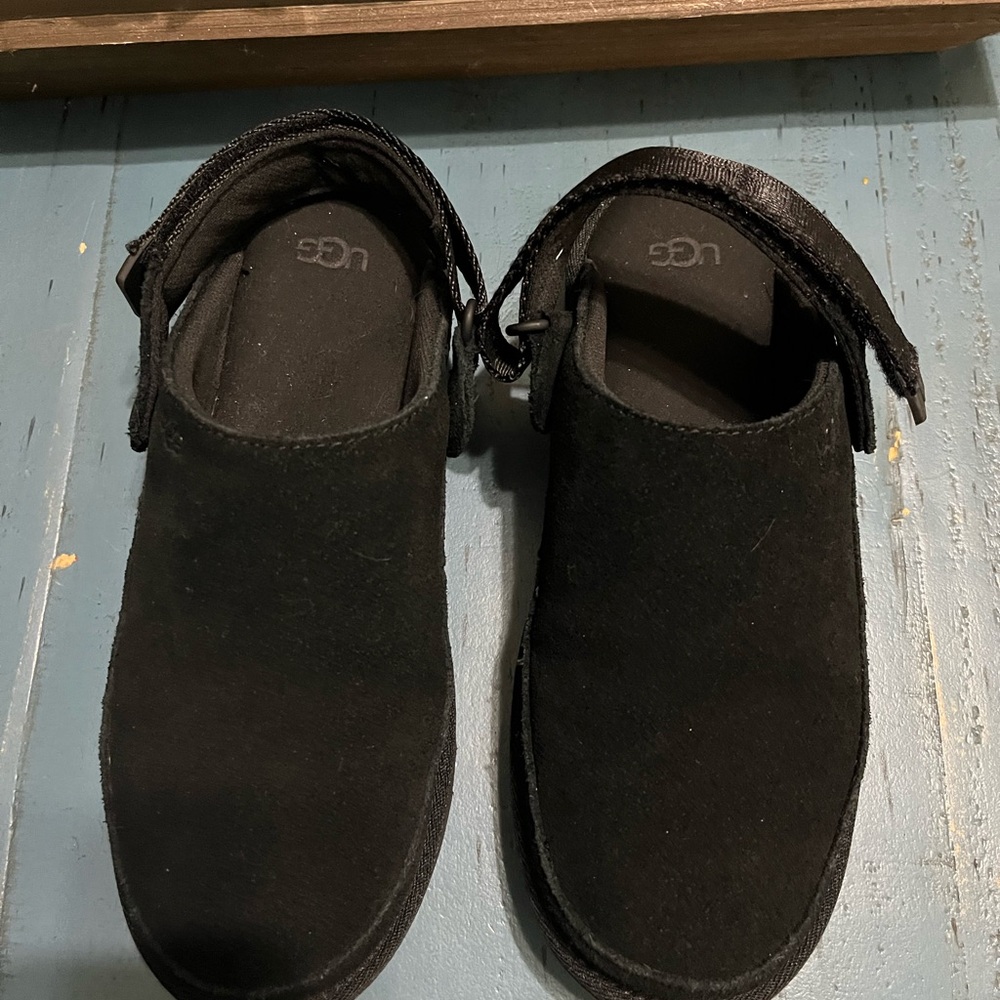 UGG Black Suede Casual Slip-Ons
